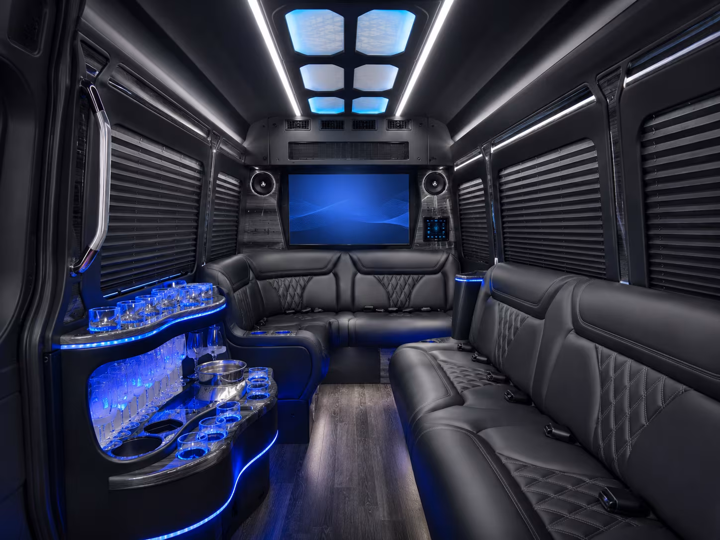 south jordan 30 passenger party bus interior